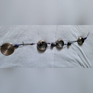 Metallic and Blue Windchime Decor